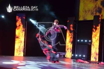 Lorena Aguilera se alza en Telde con el título de Belleza Gay Canarias 2018 (Foto Francisco Javier Santana)